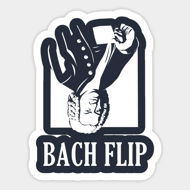Bach Flip Sticker by dumbshirts